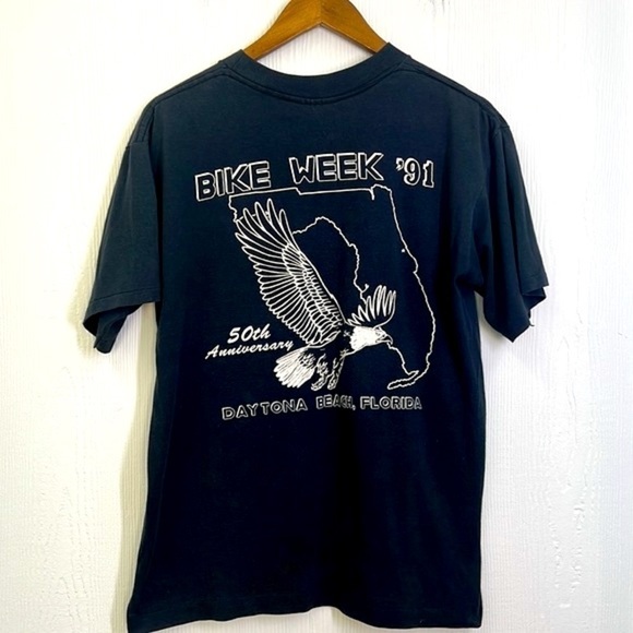 Division 1 - Vintage Bile Week 50th Anniversary Daytona Beach Fl T Shirt Large - Picture 11 of 12